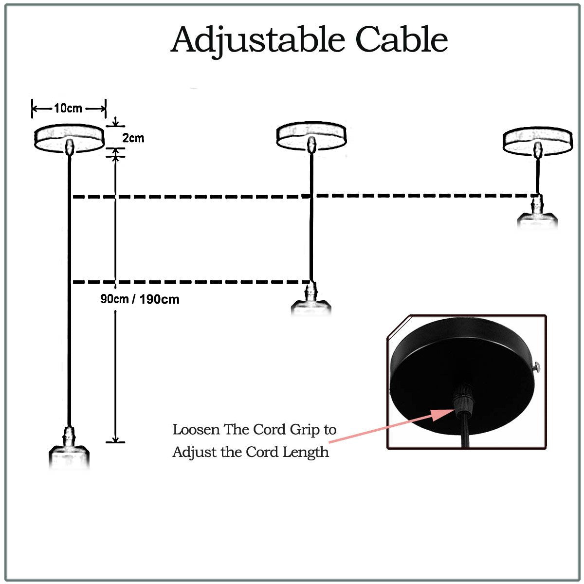 1m braunes verdrilltes Kabel E27 Base Copper Holder