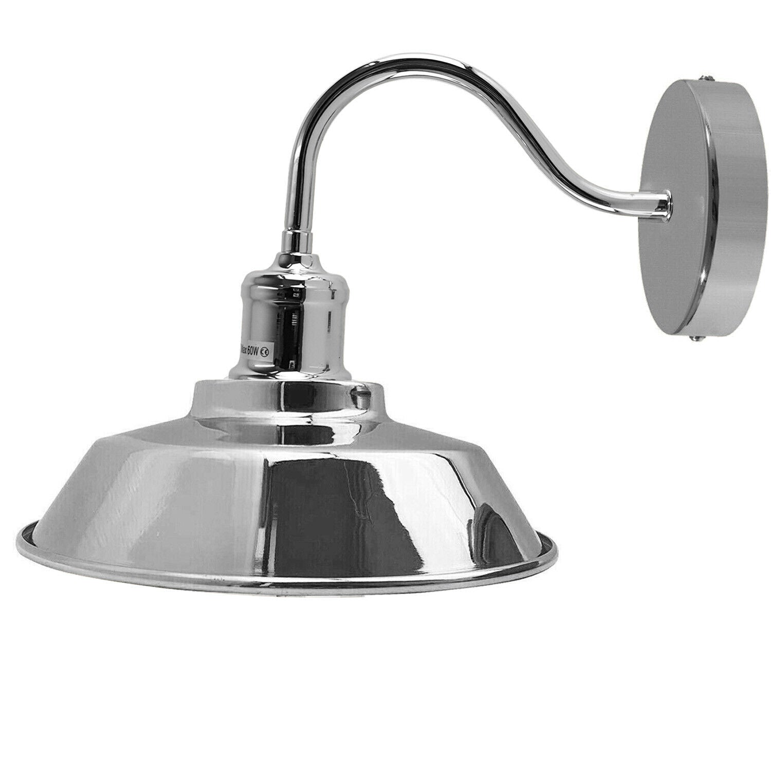 Industrielle Wandleuchte aus Chrom, Wandleuchte, Leuchte
