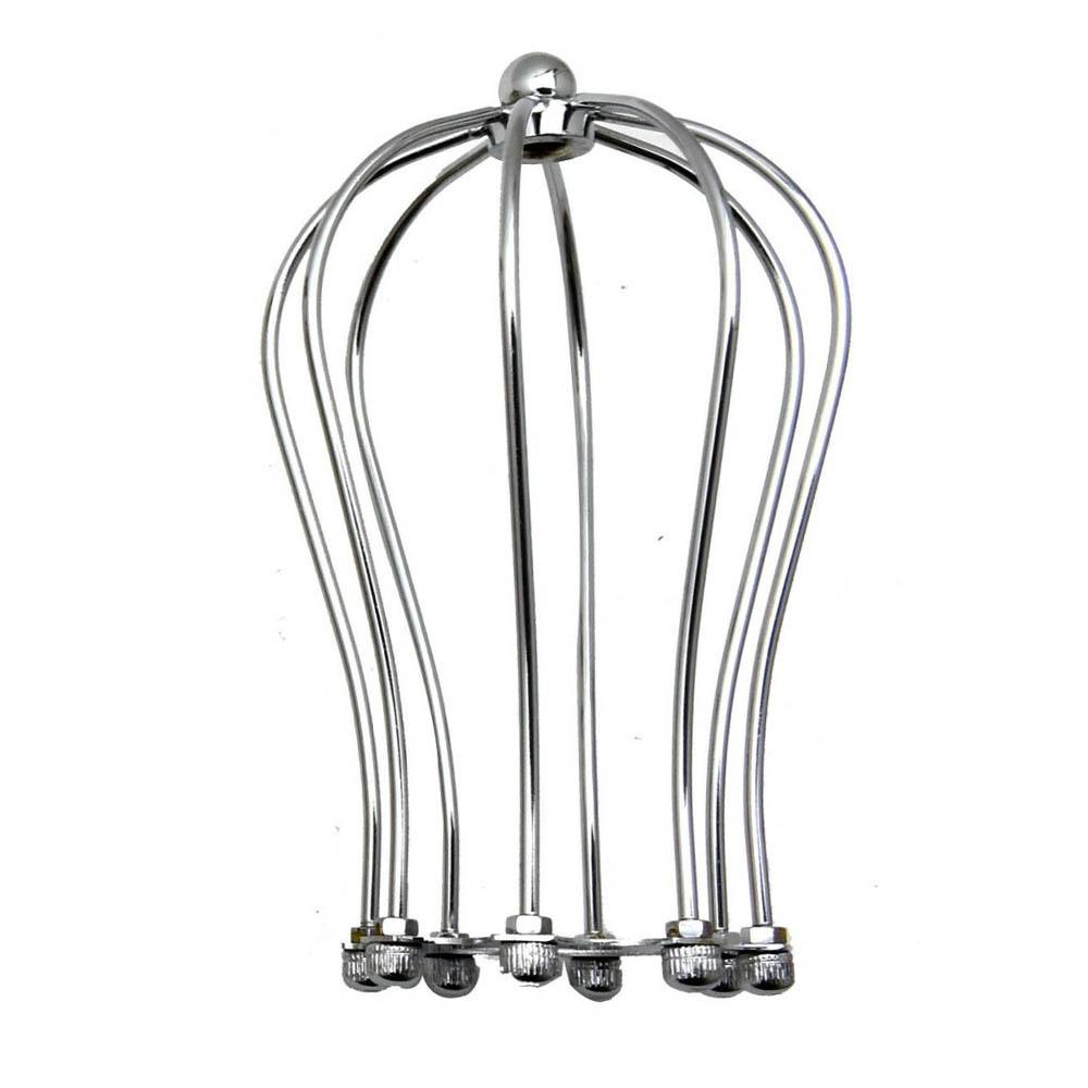 Chrom Vintage Lampenschirm Ballon Industrial Light Metal Cage