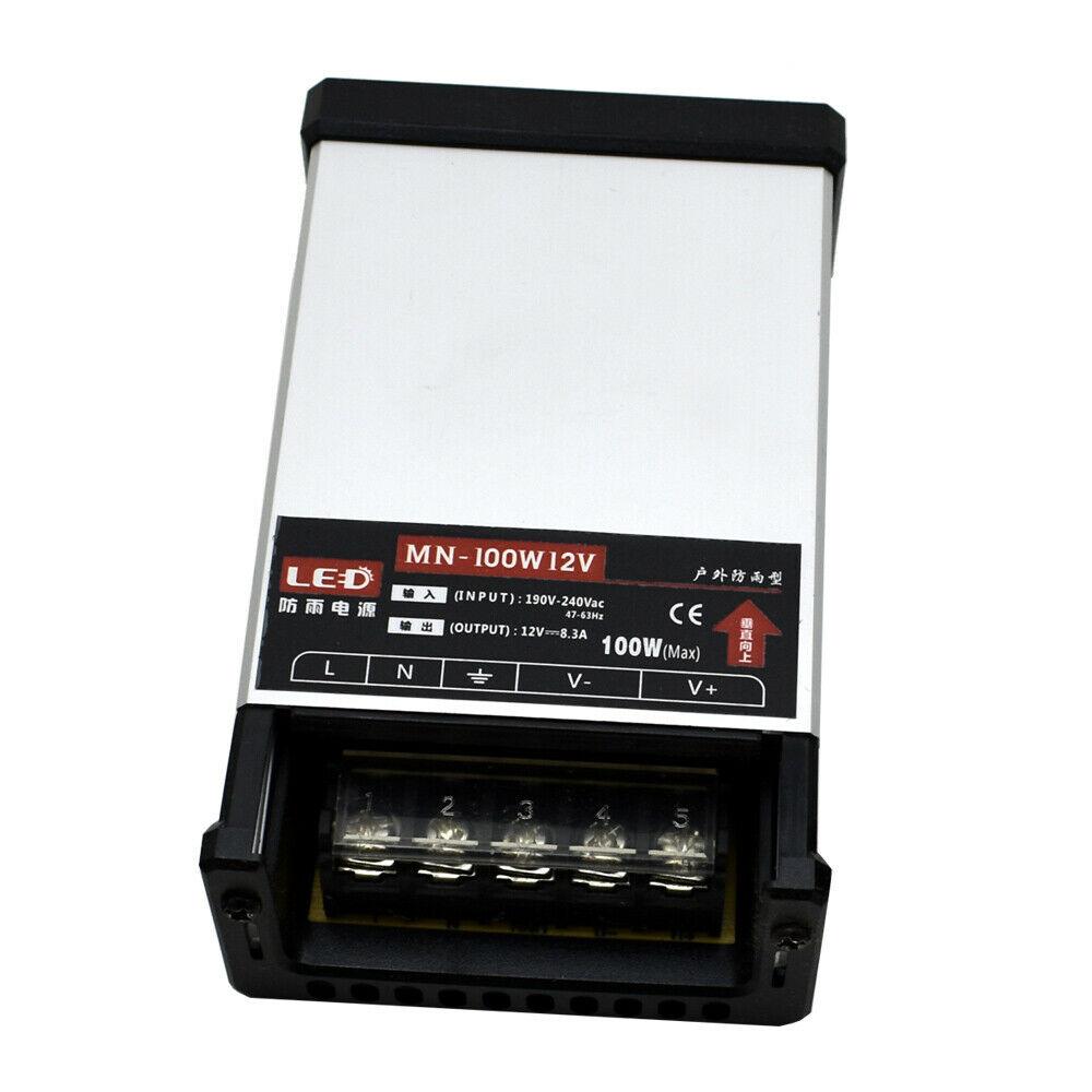 LED DC 12V 100W Regendichtes Netzteil Außentransformator