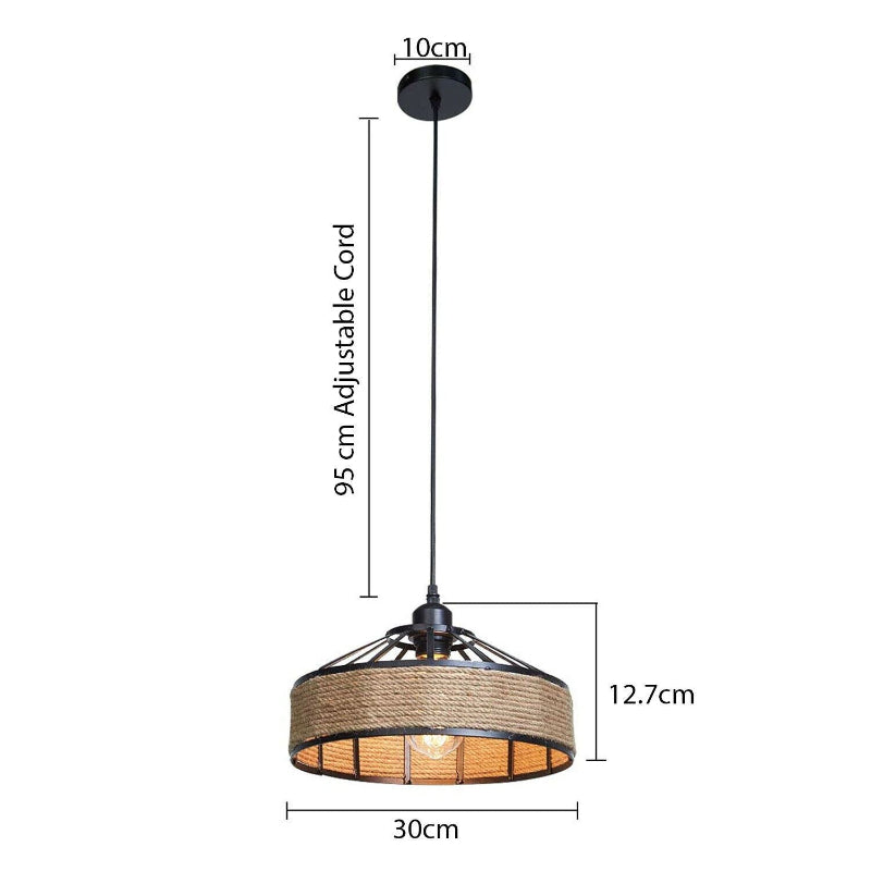 Hanflampen Deckenleuchte Ø 30cm/40cm für Wohnzimmer