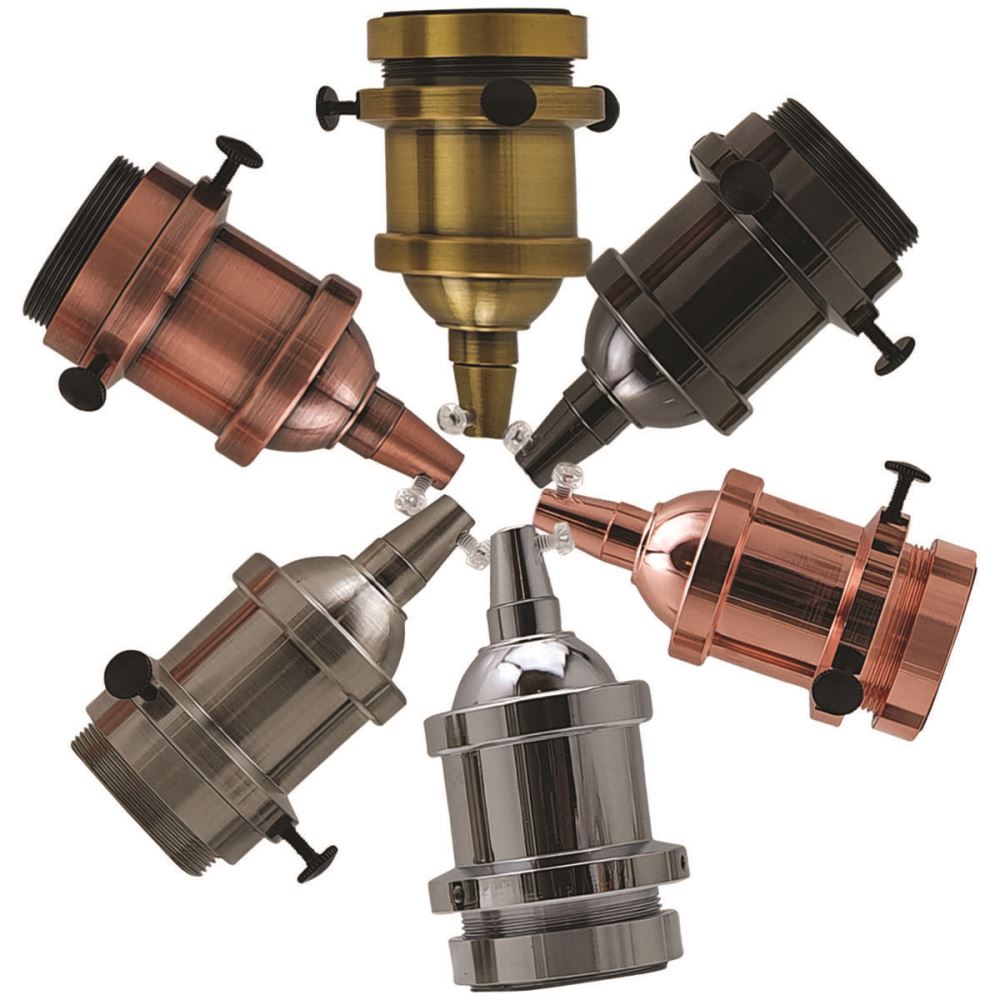 Metall Lampenfassung Industrielle Glühbirnenhalter antike E27 Fitting