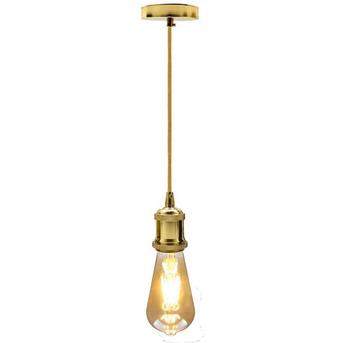 1m Pendelleuchte mit E27 Base French Gold Holder