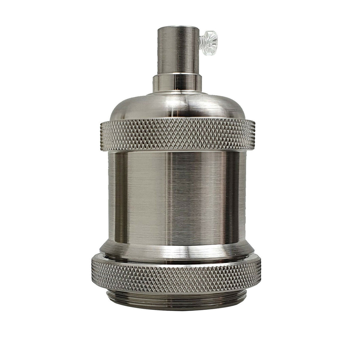E27 Vintage Glühbirne Kurzhalter Satin Nickel Farbe