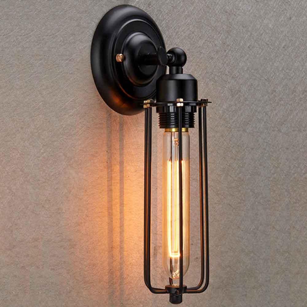 Retro lampenschirm gestreift Langer Drahtkäfig