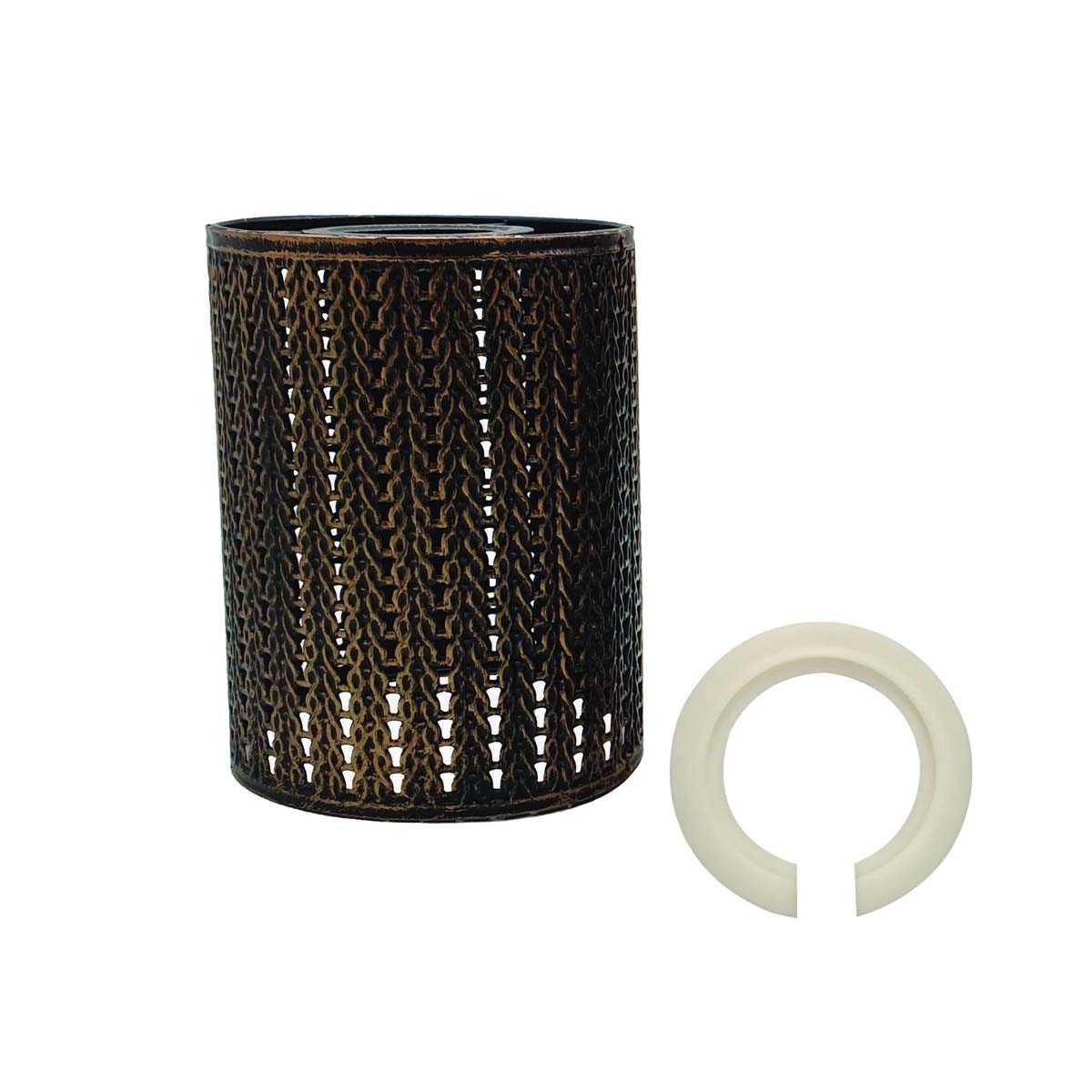 Gebürstetes Kupfer New Style Vintage Metalldrahtkäfig Lampenschirm