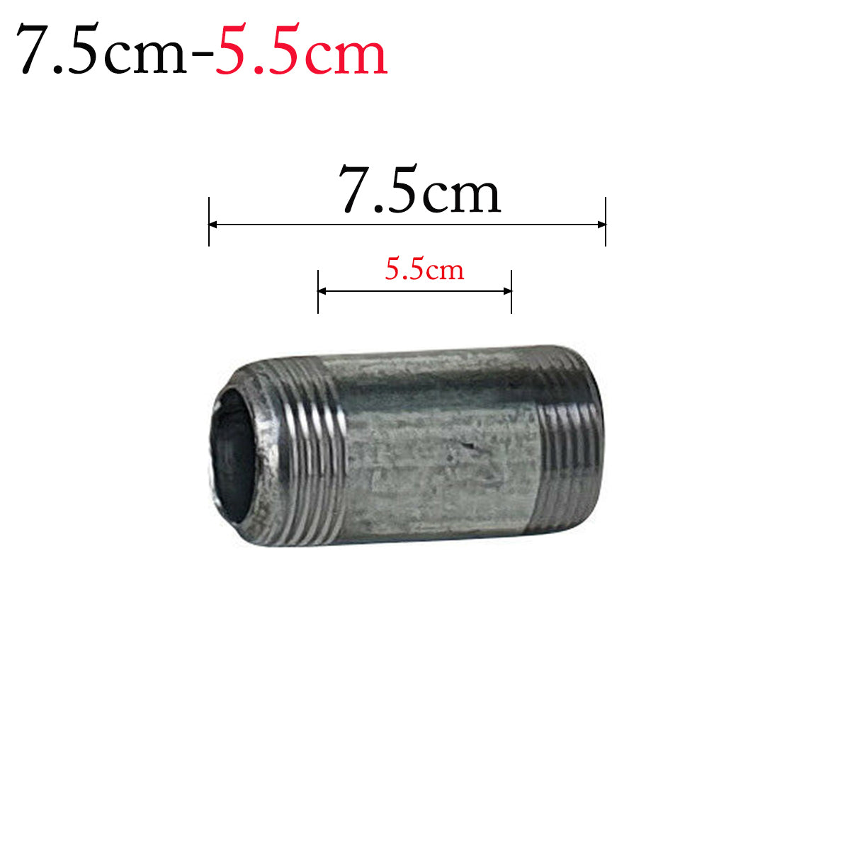 Verzinktes Gewinderohr aus Eisenrohr - 3/4 "Rohr aus Kohlenstoffstahl / Rohr 7,5 cm Rohrbeleuchtungszubehör