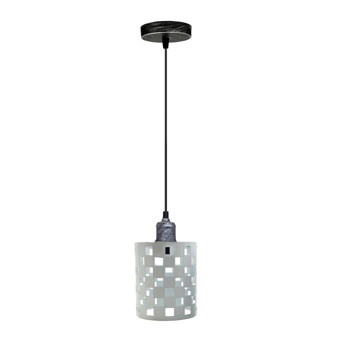 Vintage Industrial White Metal Deckenanhänger Pattern Shade Hanging Modern Retro Lighting Shade