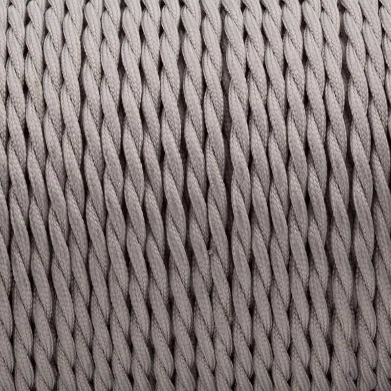Rundes Textilkabel grau 