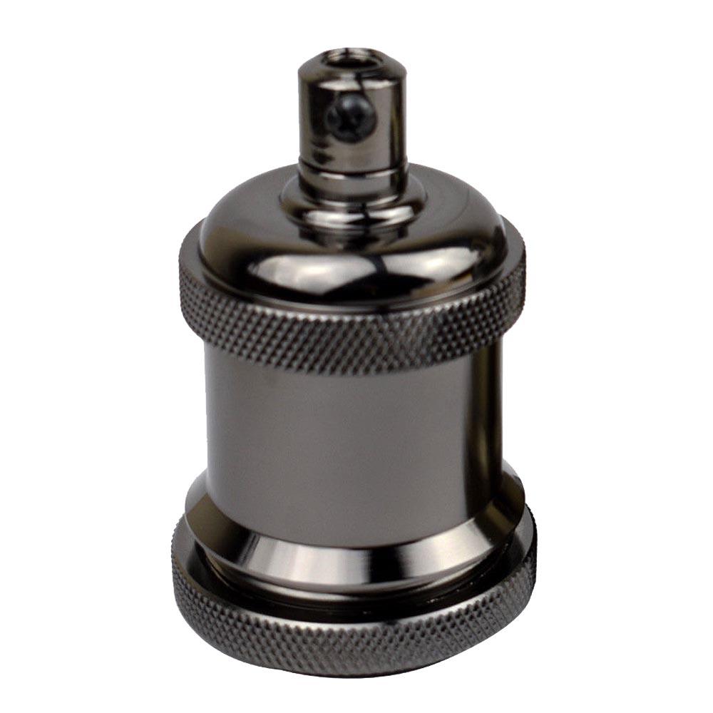 Schwarze E27 Metalllampe / Lampenfassung Ideal für Vintage Edison Glühlampen Antikes Metall