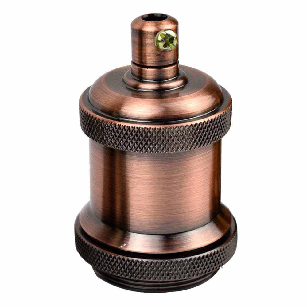 Antike Kupfer E27 Metall Lampe / Lampenfassung für Vintage Edison 