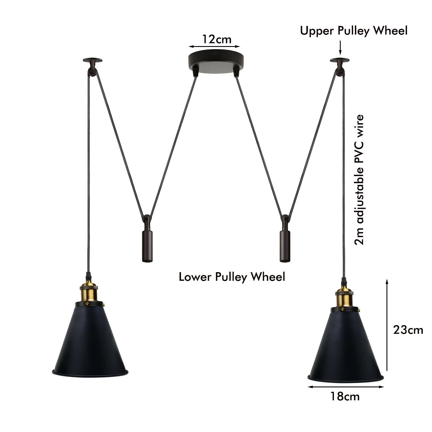 Spinnenlampe Vintage mit Edison Glühbirnen Deckenpendelleuchte