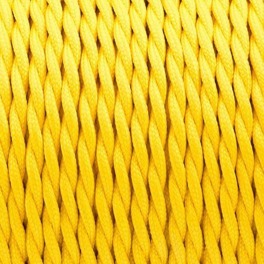 Textilkabel 2-adrig gelb 10m