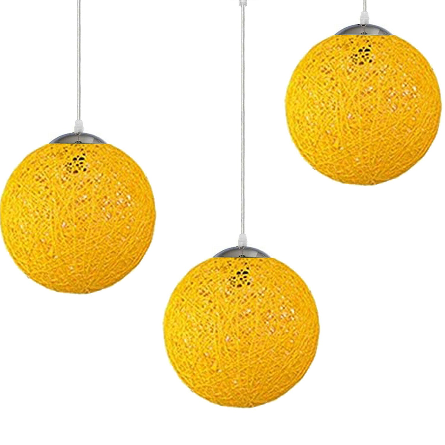 Beste Qualität Single Rattan Vine Ball Deckenpendelleuchte Gelb