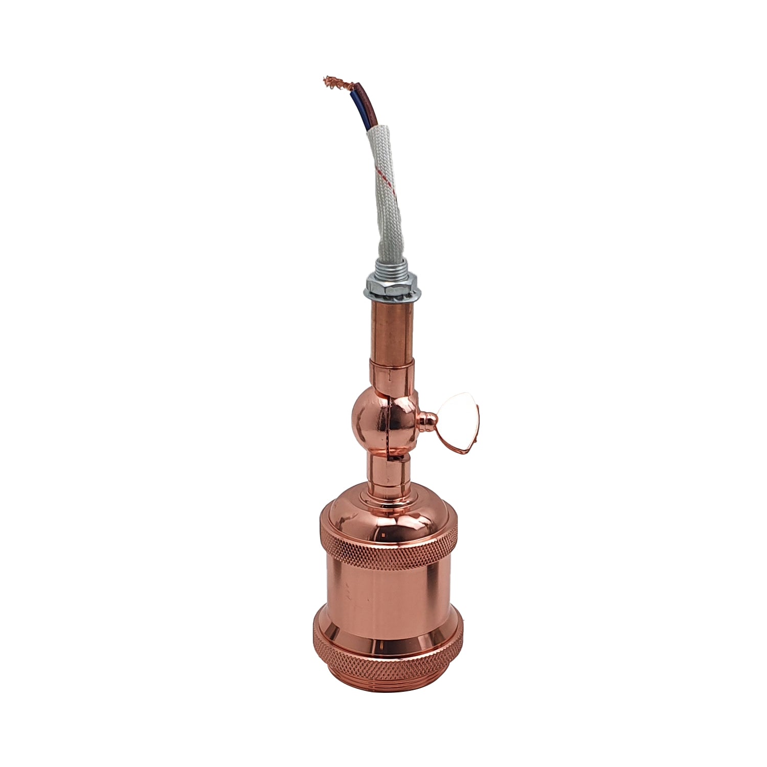 Rosegold E27 Fassung metall & kabel kaufen
