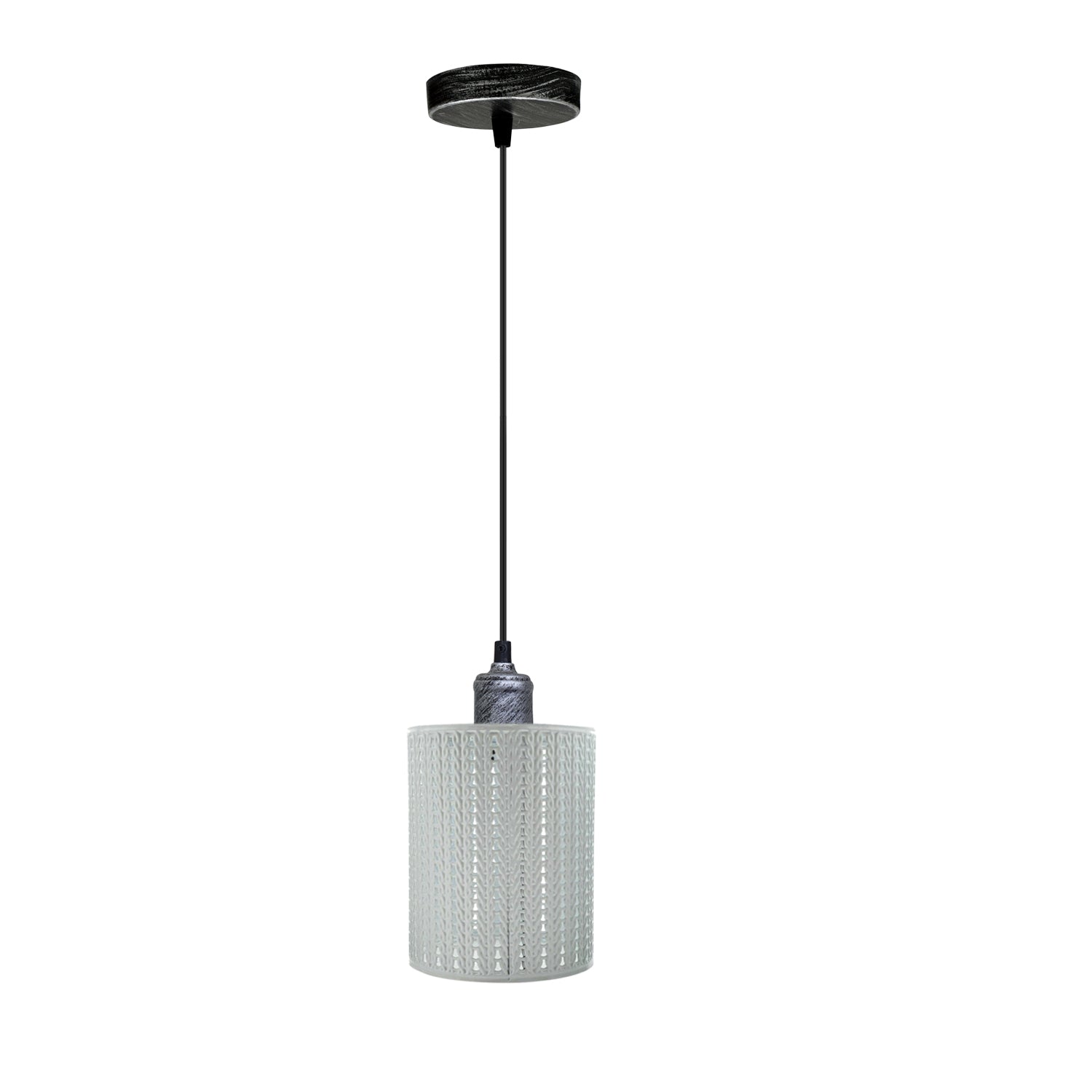 Weiß Trommel pendelleuchte aus  Metallkäfig