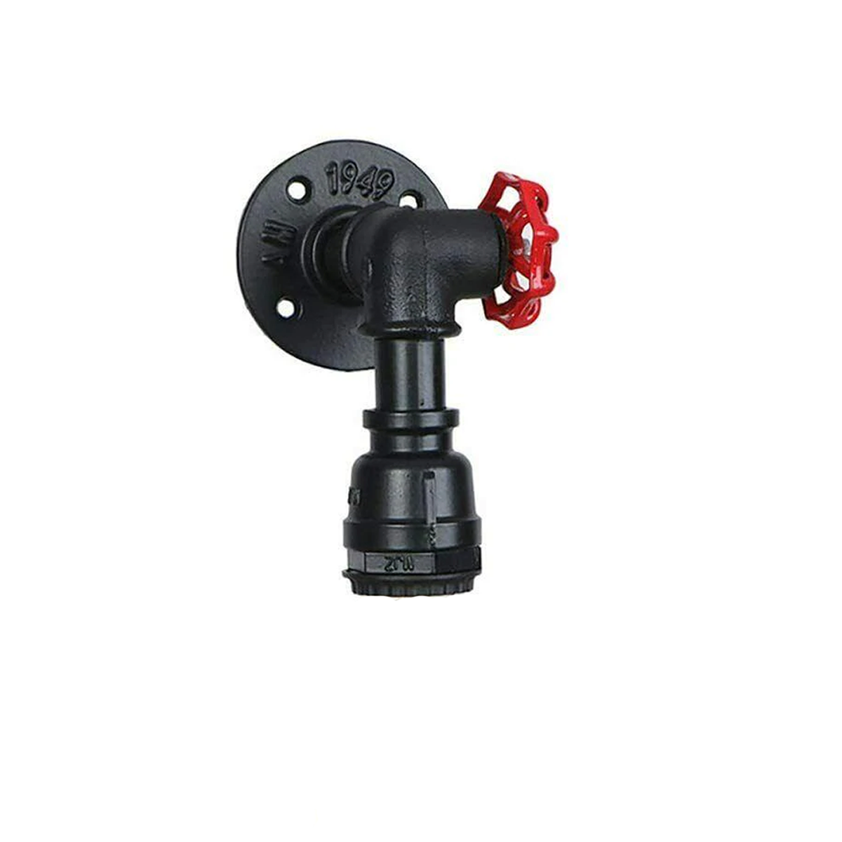 Industrielle Vintage Schwarz Modell Stil Steampunk Rustikale Wasserpfeife Wandleuchte Messing Lampe