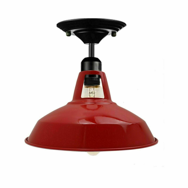 E27 Lampenschirm in Rot aus Metall, 300 mm, für Deckenlampen