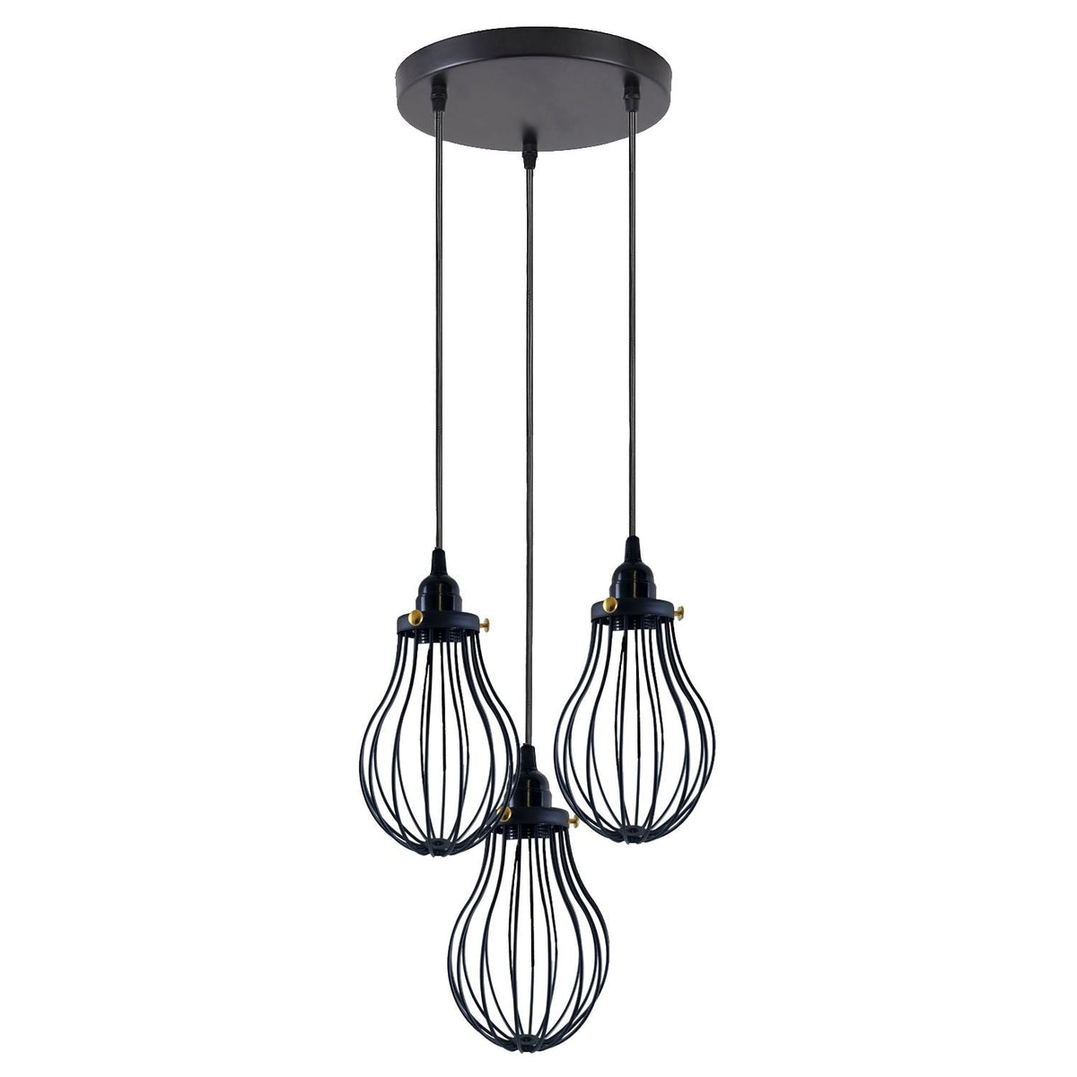 Retro Industrieller Schwarzer Indoor Hängende Verstellbare Pendelleuchte Große Vase Käfig Deckenleuchter