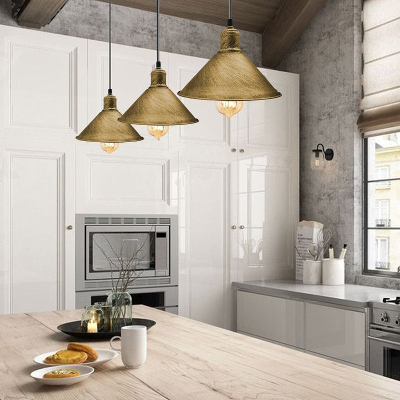 Gebürstetes Kupfer Küchenlampe Hängend-Modern E27 Fassung