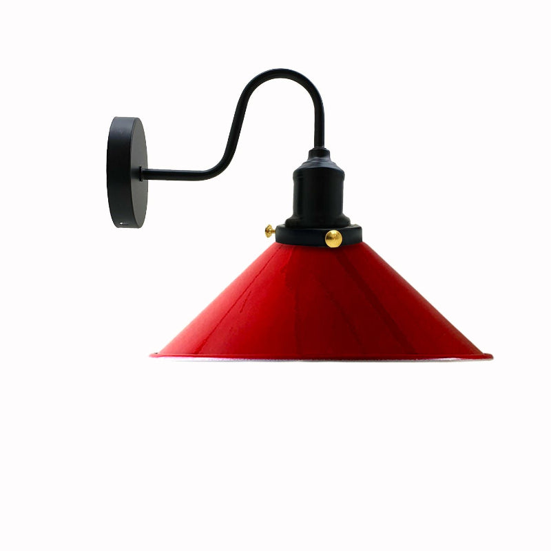 industrielle wandleuchte rot