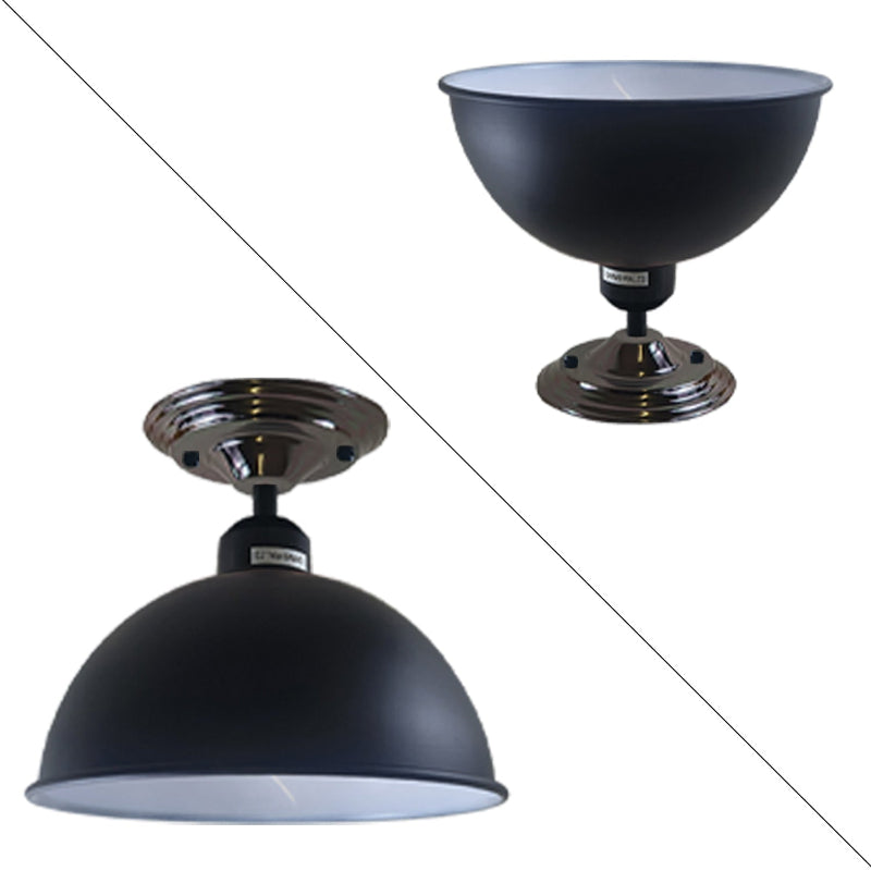 Stilvolle Küchen-Deckenlampe schwarz/weiß, Metall. 