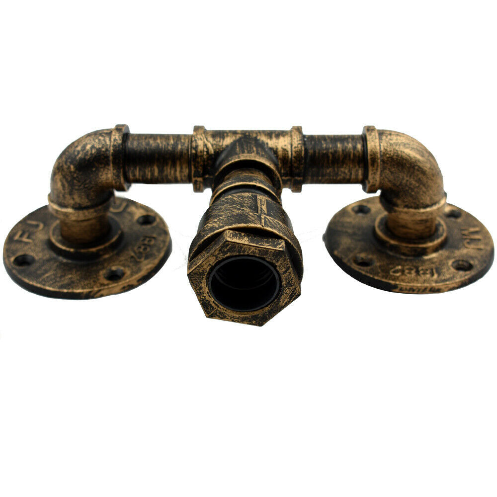 Vintage Industrial Sconce One Head Loft Rustic Water Pipe Wall Light Porch Lamp Steampunk - lidsone.com-9