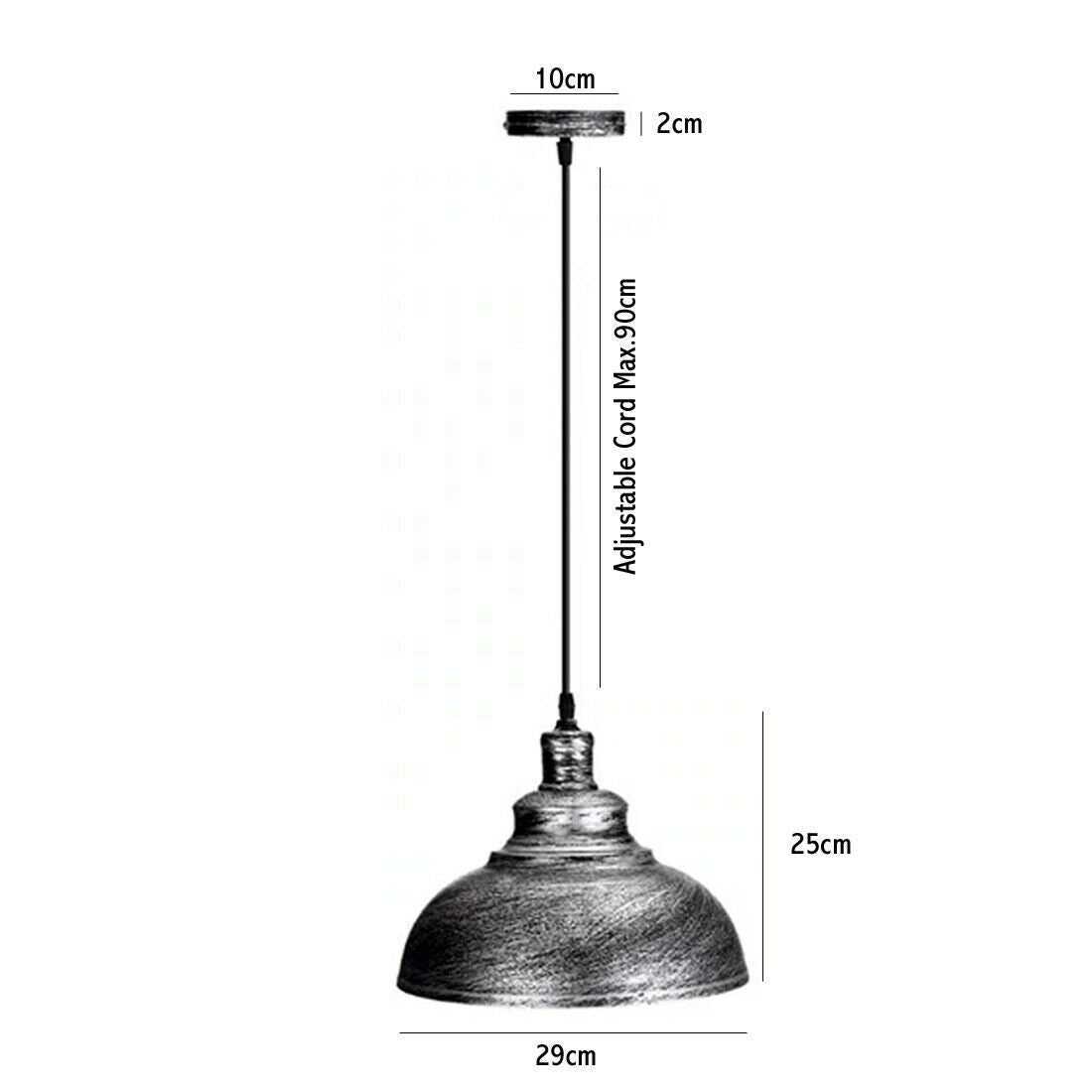 Silber Decke Anhänger Retro Lampe Industrial Loft Kronleuchter