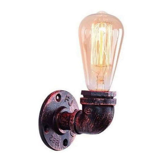E27 Industrial Retro Style Light Steampunk Wandleuchte Wasserpfeifenlampe Rustikal Rot lidsone.com