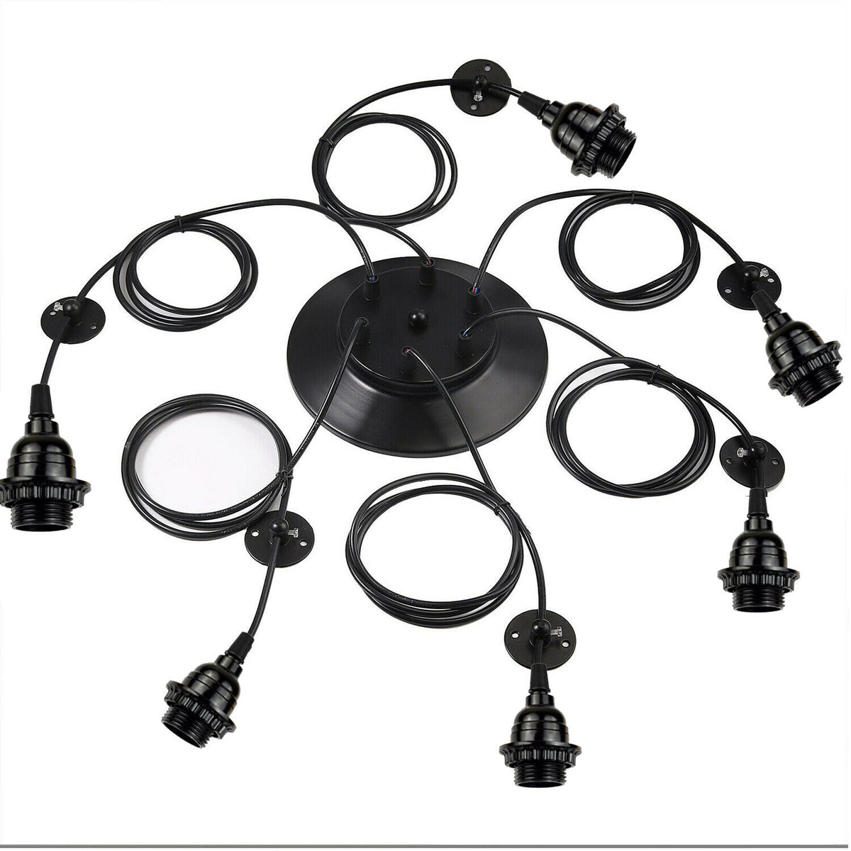 Retro Vintage Kronleuchter Deckenspinne Licht Industrielle Anhänger DIY Lampe E30