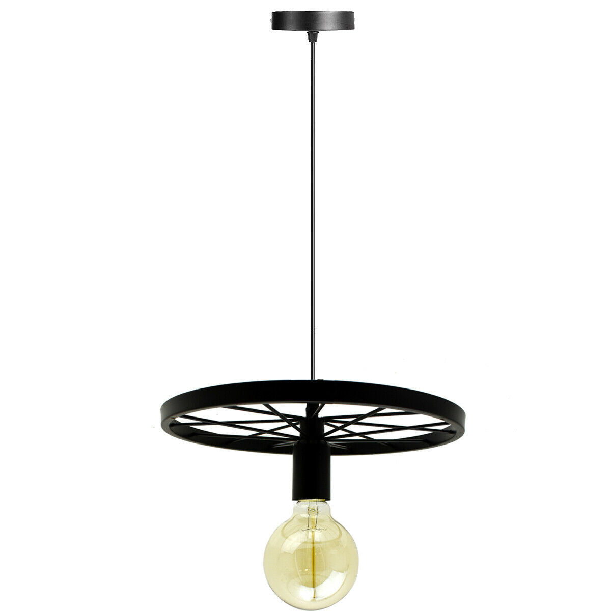 Moderne industrielle Retro Pendelleuchte Deckenleuchte Radleuchte für Schlafzimmer Cafe