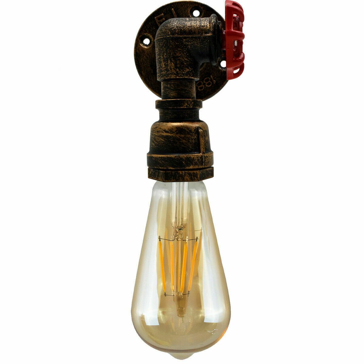 Industrielle Vintage Modell Stil Steampunk rustikale Wasserpfeife Wandleuchte Messing Lampe