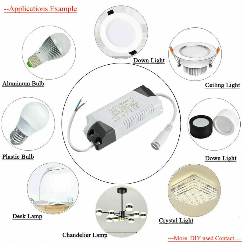 AC-DC Transformer LED Driver 3W 7W 12W 18W 25W 36W 50W 300mA Power Supply Transformer
