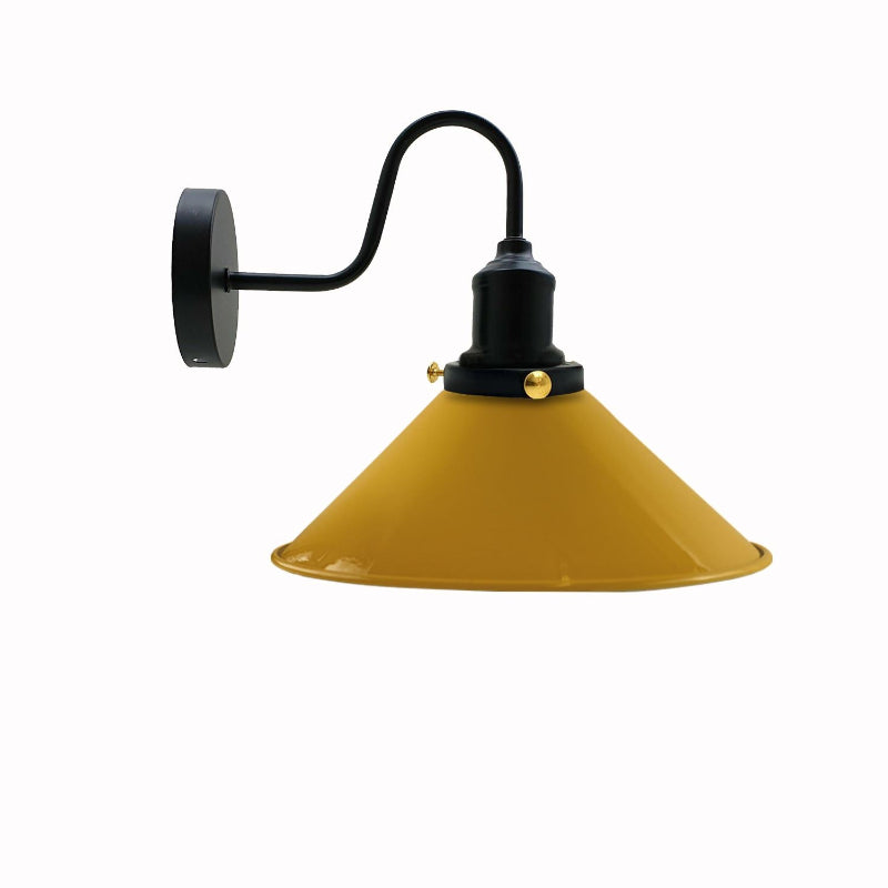 Gelb Bunte Wandleuchter Kegelform
