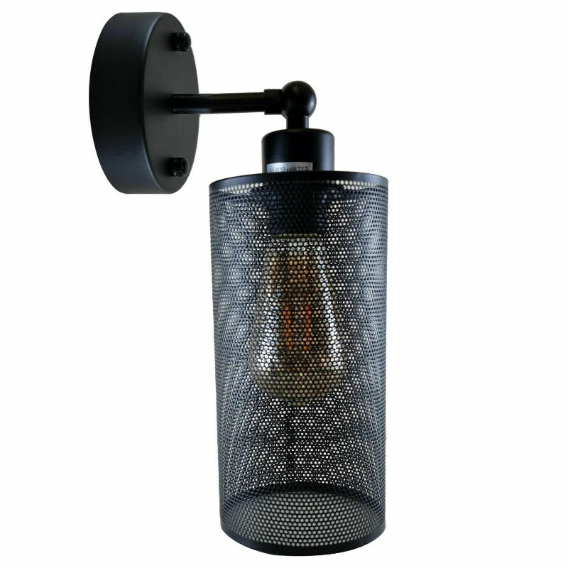 Retro Wandleuchte schwarz im Industrial Stil