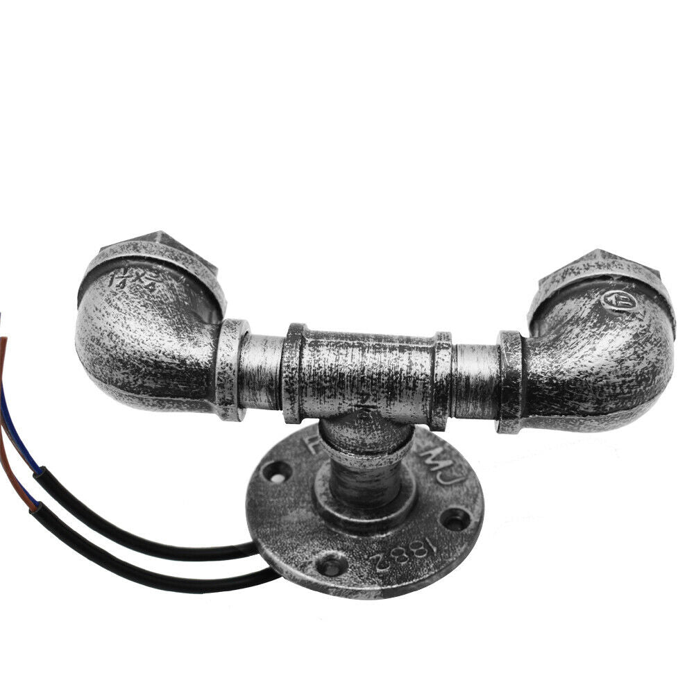 Vintage Industrial Sconce Loft Rustic Water Pipe Wall Light Porch Lamp Steampunk - lidsone.com